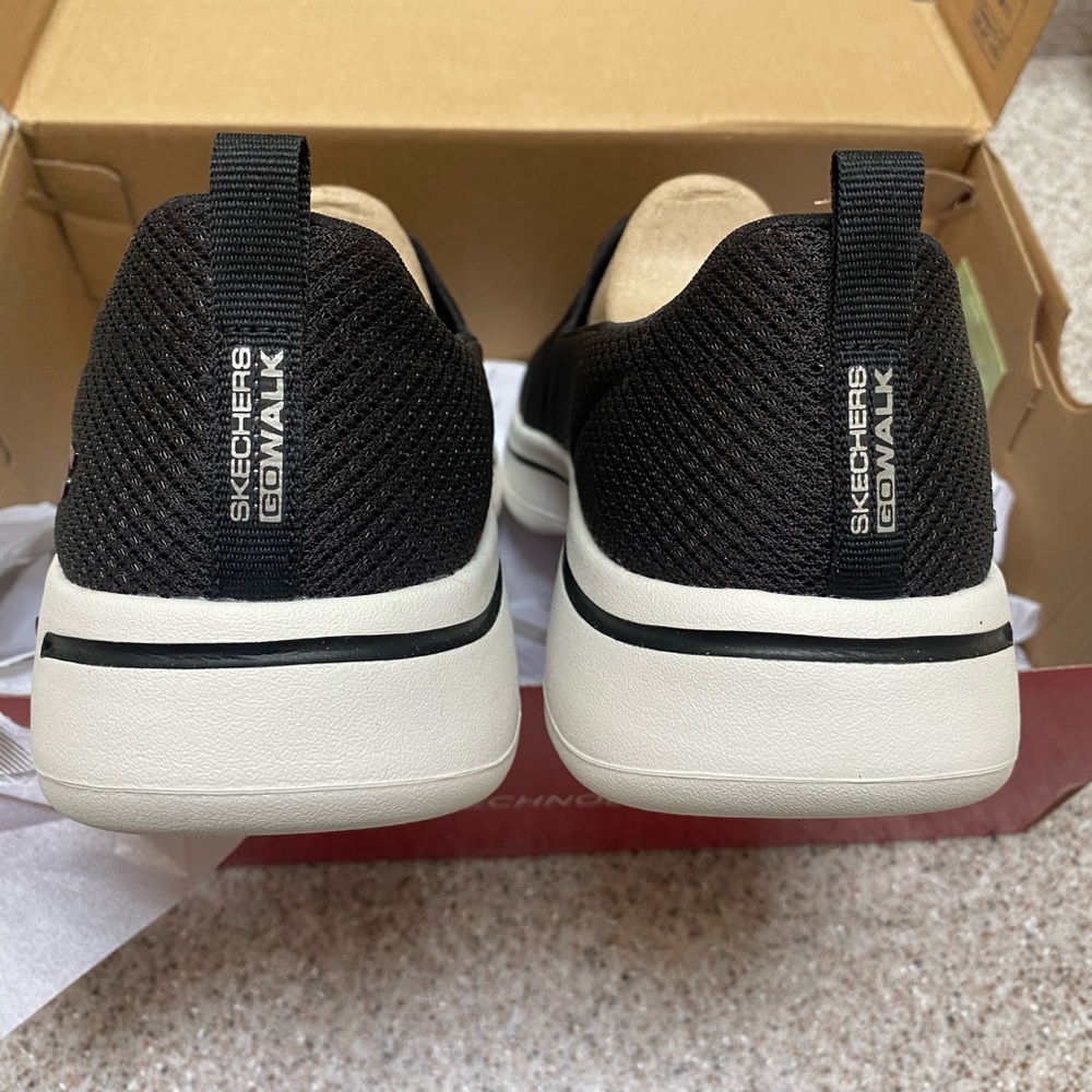 Skechers  Go WALK, Black Slip-On Sneakers - Picture 2 of 13